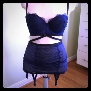 Victoria’s Secret Black garter dress.